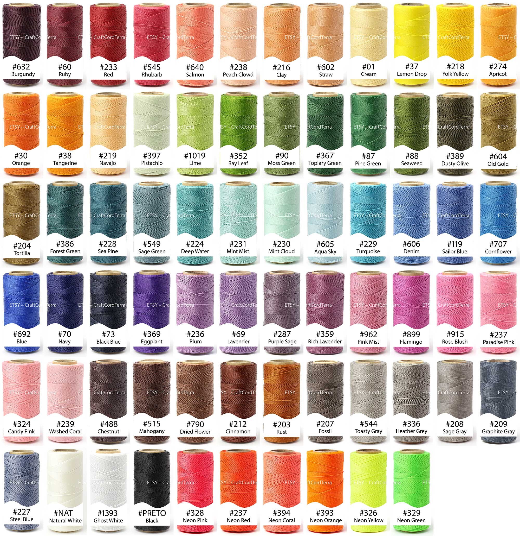 0.5mm Linhasita Waxed Polyester Cord, Waxed Thread, Micro Macrame Cor…