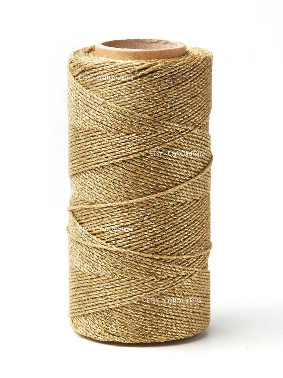 Linhasita 1mm Metallic Gold Waxed Cord Thread Macrame Cord Etsy