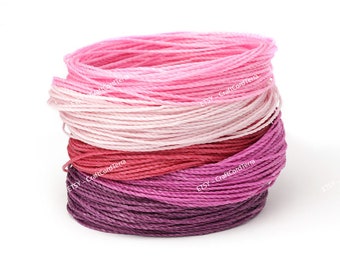 50 meters – 5 Color Set Linhasita 1mm Waxed Polyester Cord Thread Macrame Knotting String Leather Sewing Beading Friendship Bracelet Cord