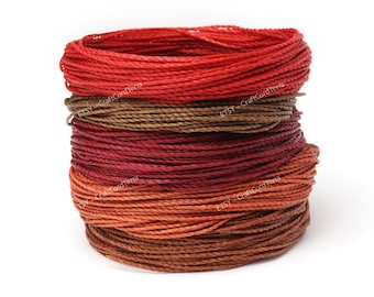 50 meters – 5 Color Set Linhasita 1mm Waxed Polyester Cord Thread Macrame Knotting String Leather Sewing Beading Friendship Bracelet Cord