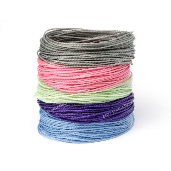 Wax String, Easy to Operate 15 Colors Polyester Sewing Waxed Thread for  Leather Sewing