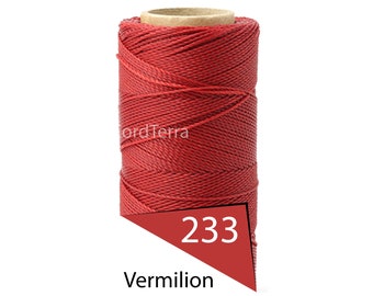 Linhasita 1mm Waxed Polyester Cord, Thread, Macrame Cord, Knotting String, Twisted Leather Sewing, Beading Thread, Bracelet Wax Cord 188yd