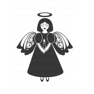 Angel Christmas Ornament Svg Angel Svg Christmas Svg Png Dxf | Etsy