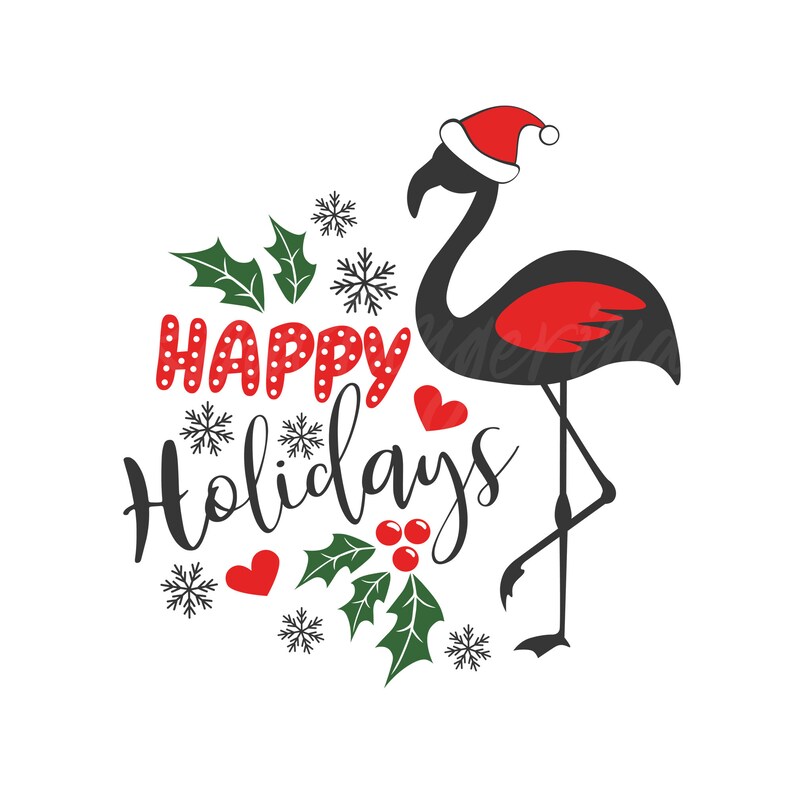 Download Happy Holidays svg flamingo svg christmas svg png dxf ...