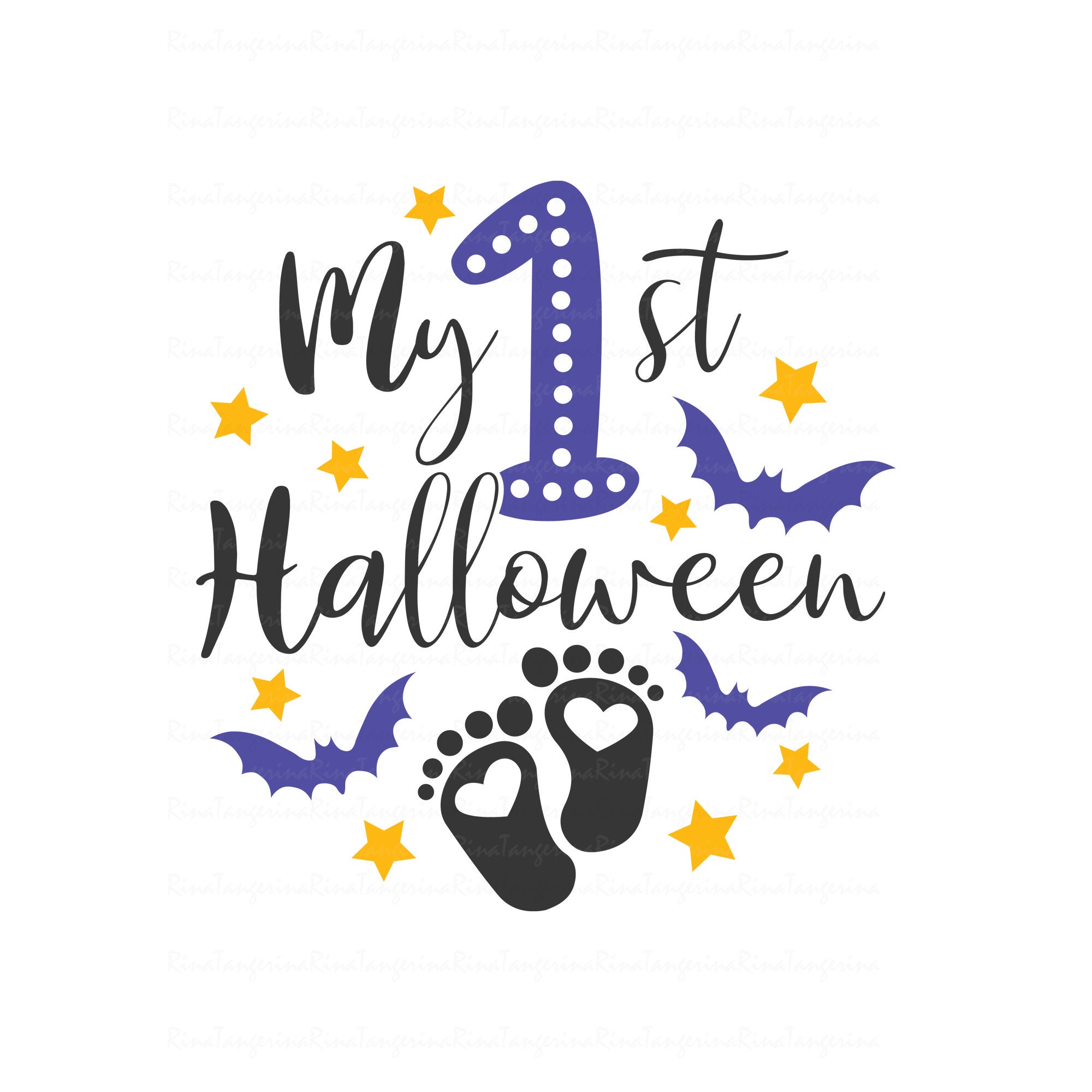 My first Halloween svg baby svg halloween svg png dxf Cutting | Etsy