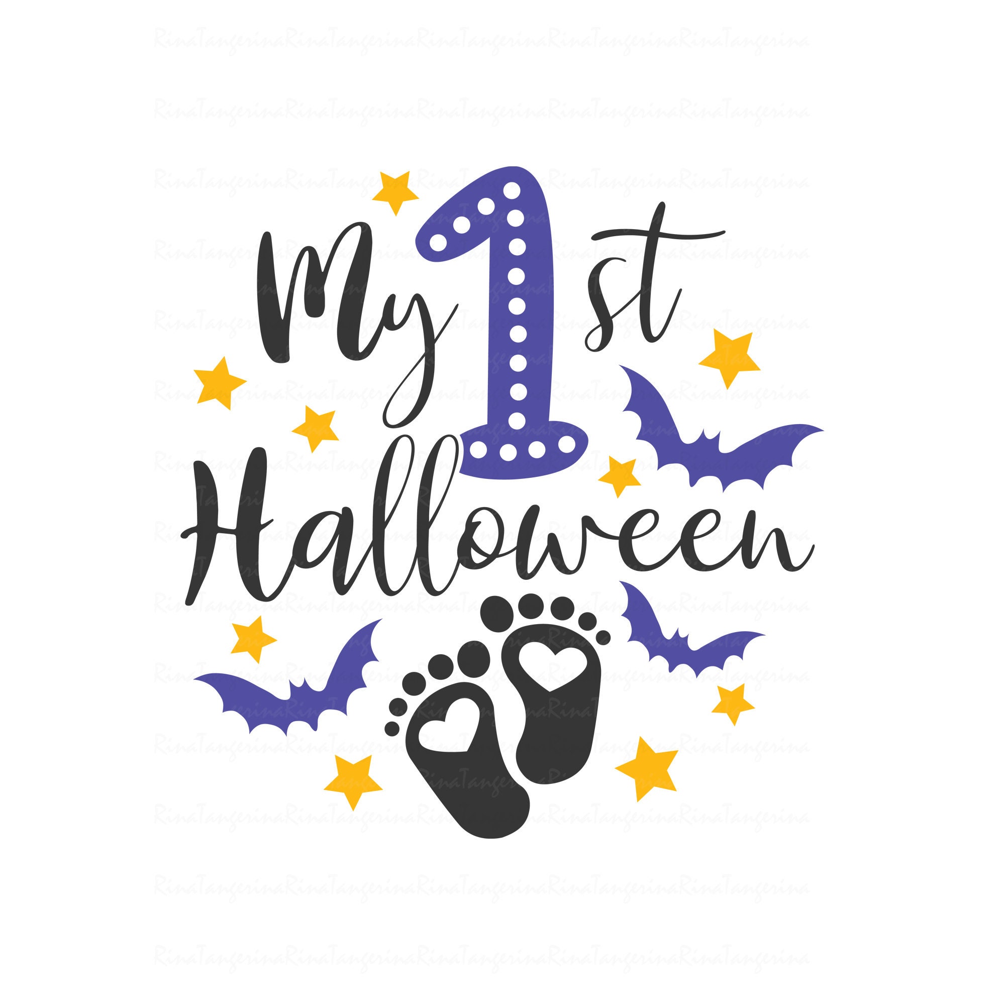 My first Halloween svg baby svg halloween svg png dxf Cutting Etsy