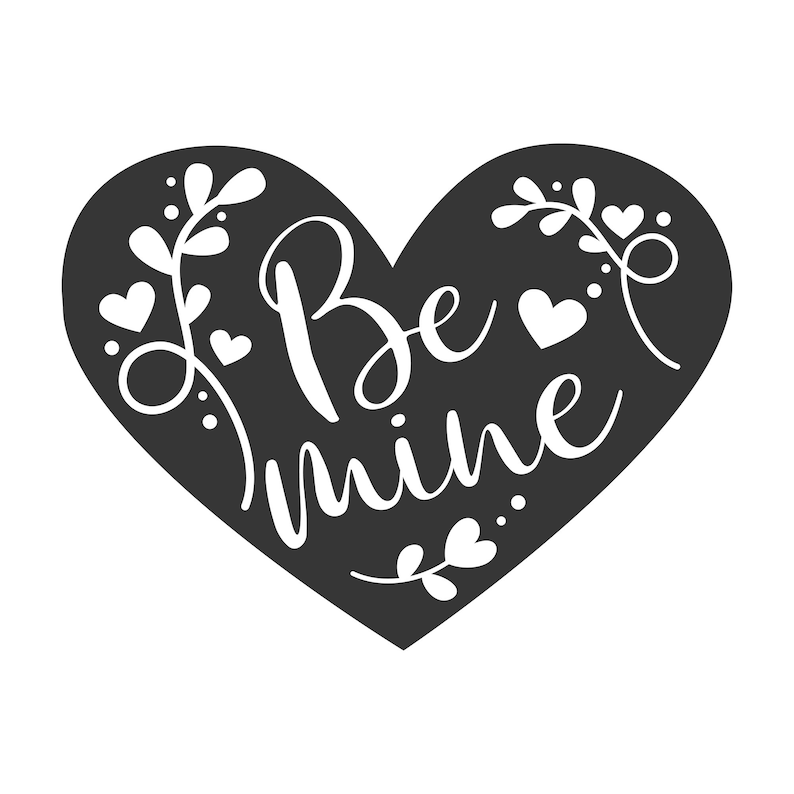 Ser mi svg corazón svg Día de San Valentín svg png dxf | Etsy