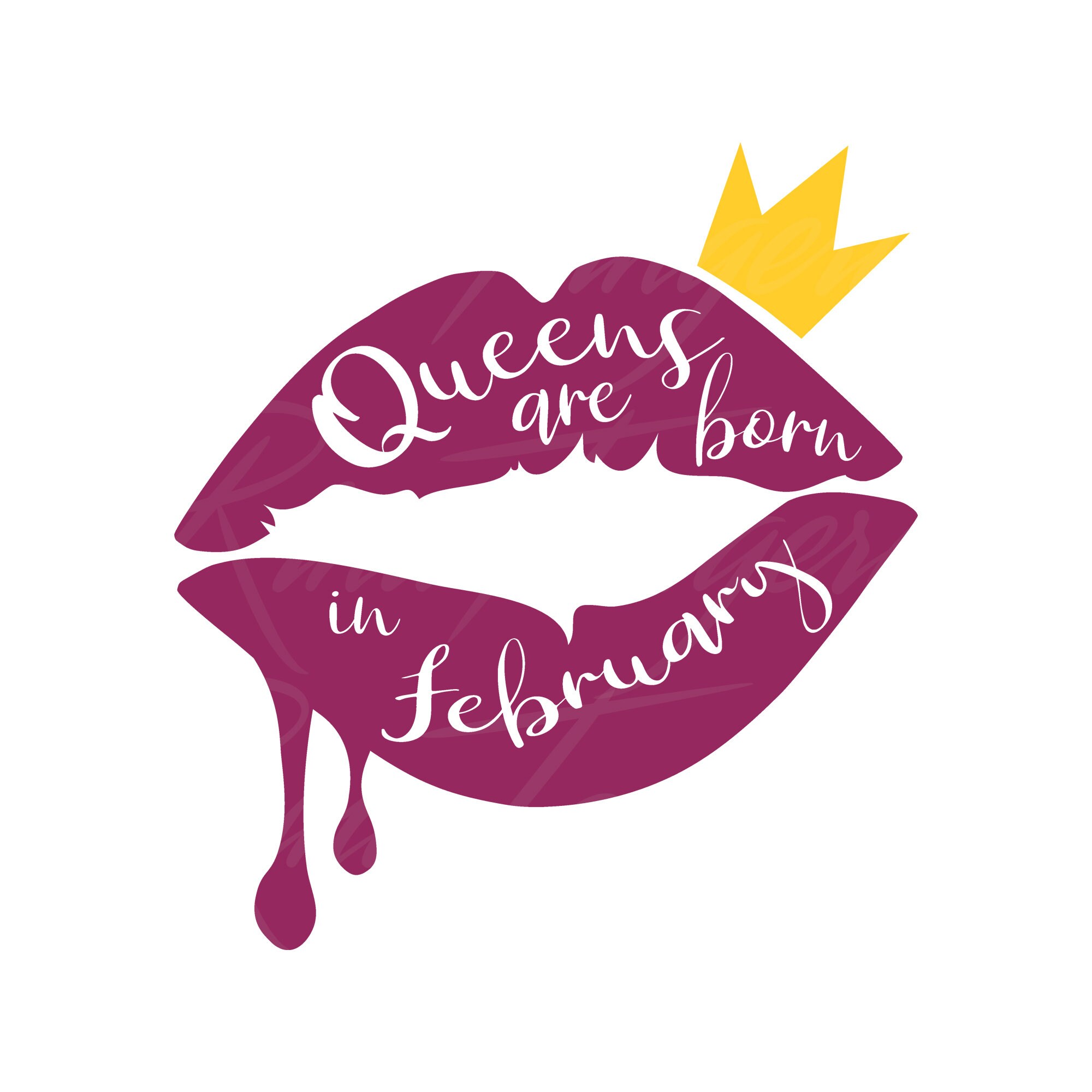 Download Queens are born in February svg birthday svg lips svg png ...
