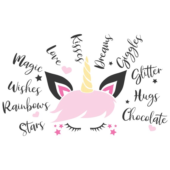 Download Unicorn Svg Pink Unicorn Svg Png Dxf Cutting Files Cricut Etsy
