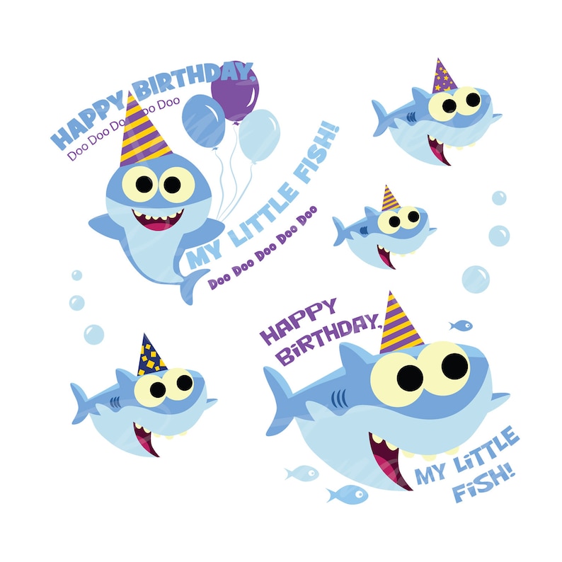 Download Happy Birthday Shark SVG Baby Shark SVG clipart Png Jpg ...