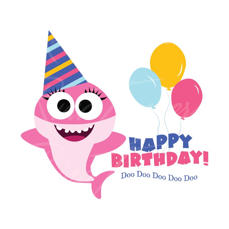 Baby shark birthday svg baby shark SVG happy birthday girl ...