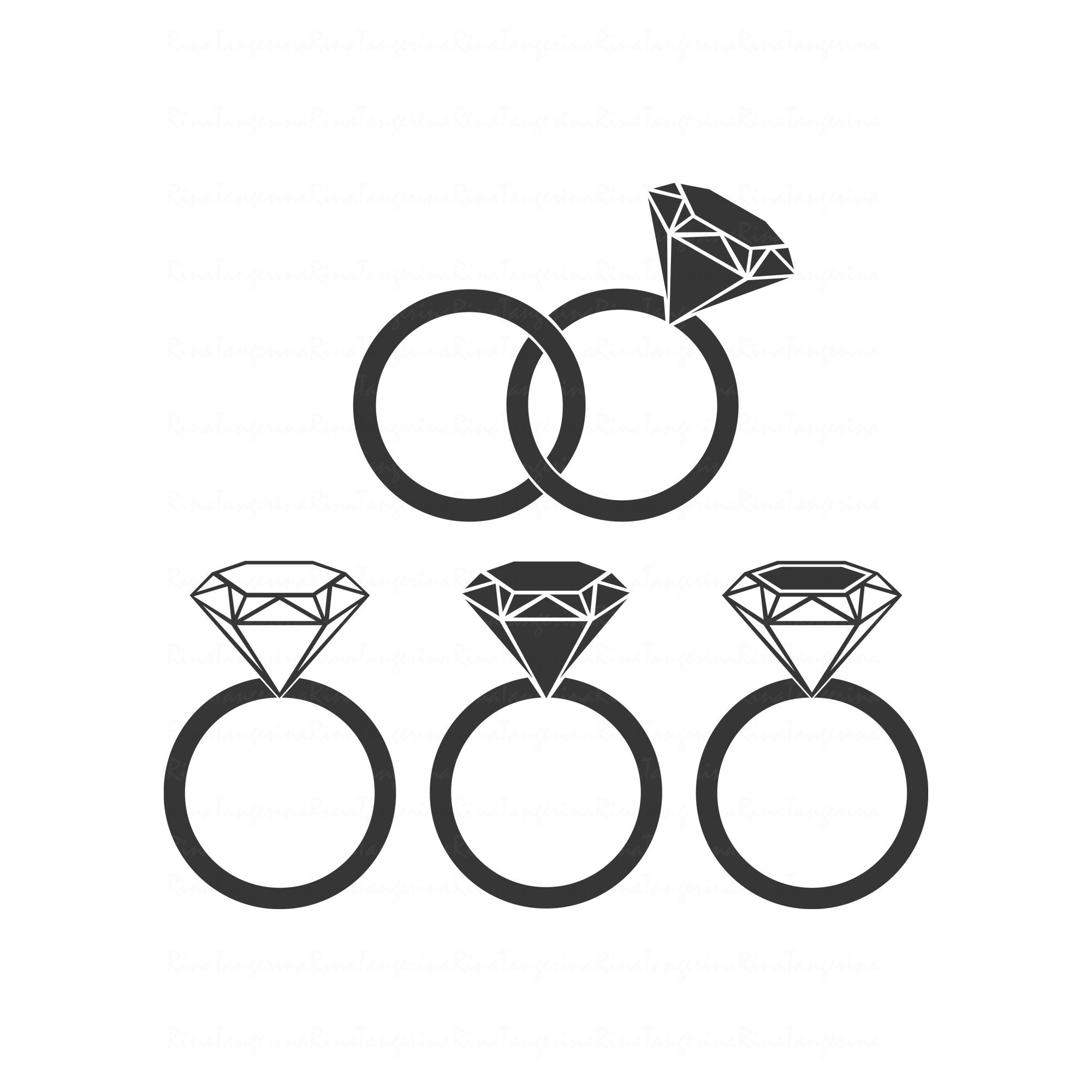 Engagement rings svg ring svg wedding svg getting married svg Etsy