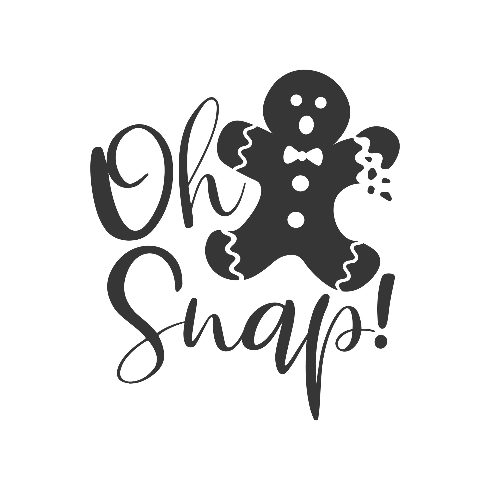 Oh snap svg Gingerbread man svg christmas svg png dxf Cutting | Etsy