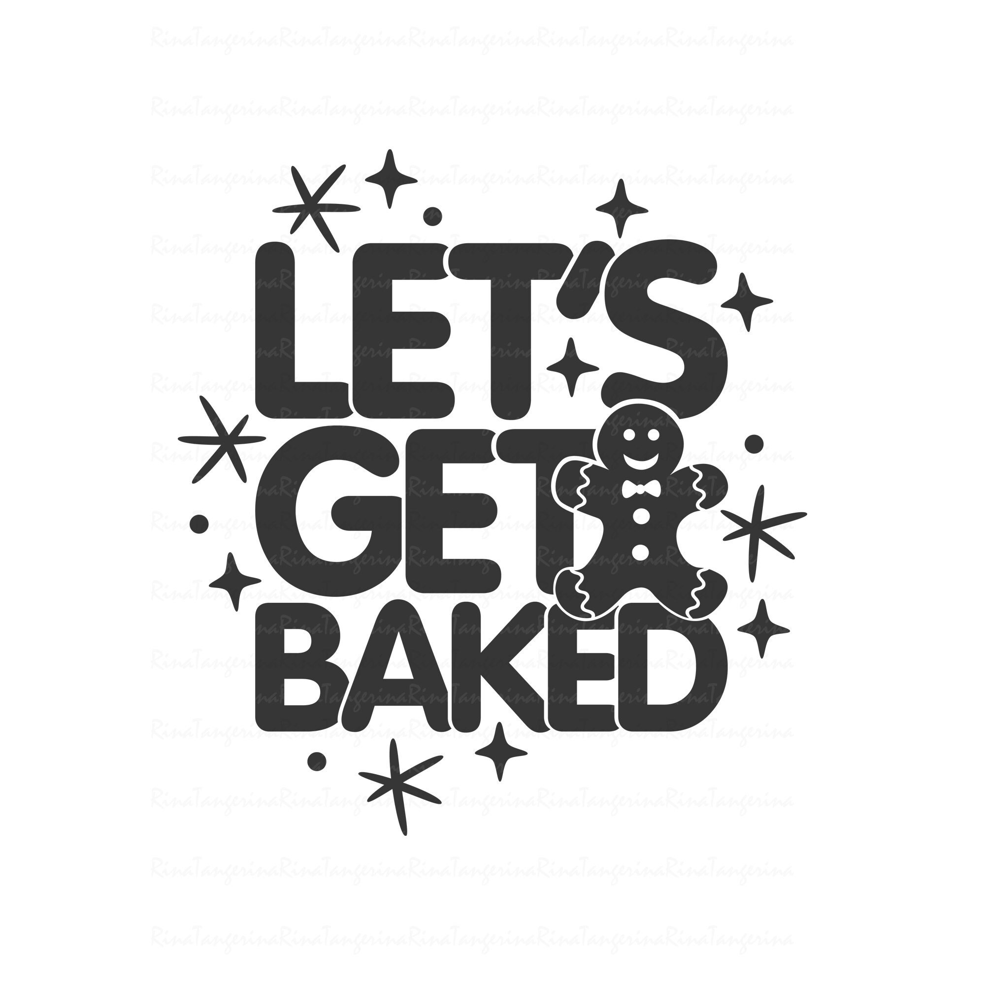 Lets Get Baked Svg Gingerbread Man Svg Christmas Svg Png Dxf | Etsy Canada