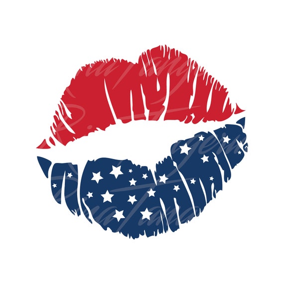 Download Lips Svg Kiss Svg 4th Of July Svg American Lips Svg Png Dxf Cutting Files Cricut Funny Cute Svg Designs Print For T Shirt