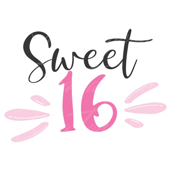 Download Sweet 16 svg Sixteen svg birthday svg png dxf Cutting ...