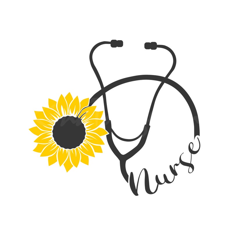 Download Nurse svg stethoscope svg sunflower svg png dxf Cutting ...