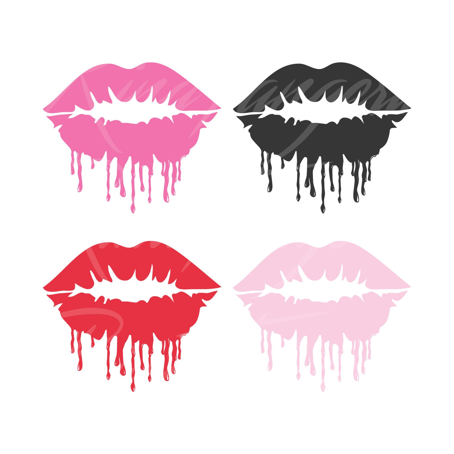 Download Dripping lips SVG lips SVG png dxf Cutting files Cricut ...