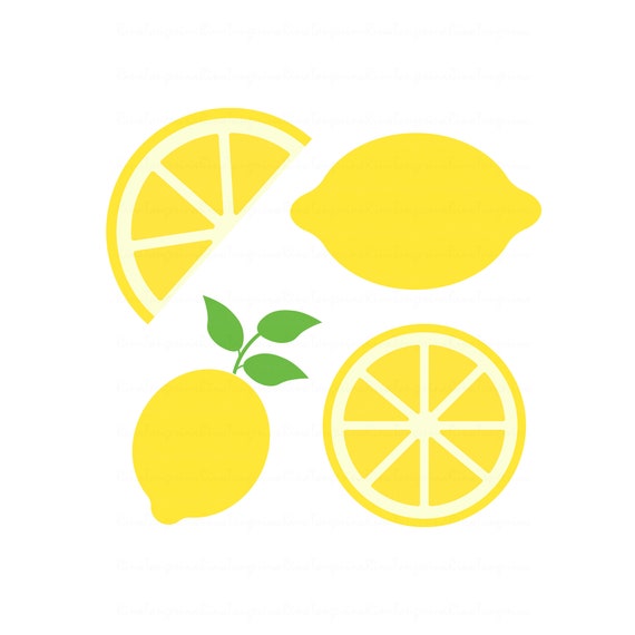 Lemon Svg Lemon Slice Svg Png Dxf Cutting Files Cricut Cute | Etsy
