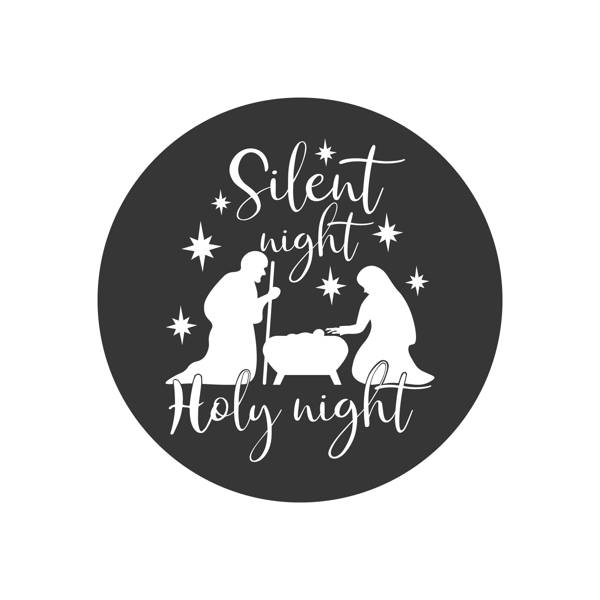 Silent night Holy night svg christmas svg christian svg png | Etsy
