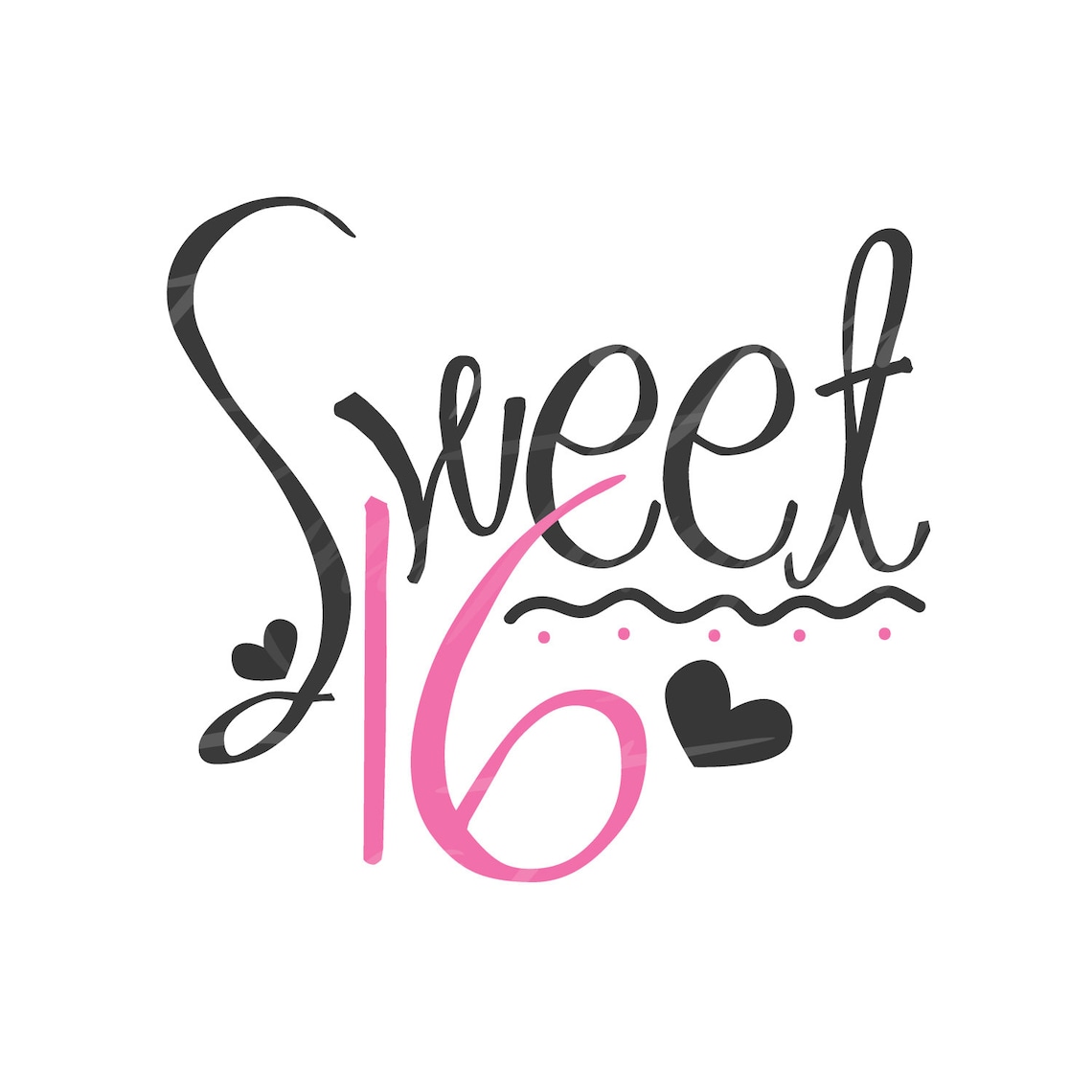 Download Sweet 16 svg Sixteen svg birthday svg png dxf Cutting ...