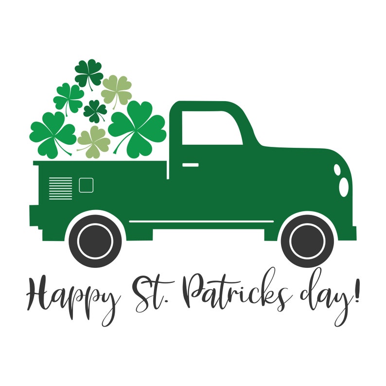 Happy St. Patricks Day svg truck svg Saint Patricks day svg | Etsy