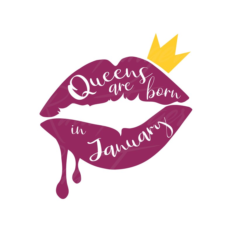 Download Queens are born in January svg birthday svg lips svg png ...