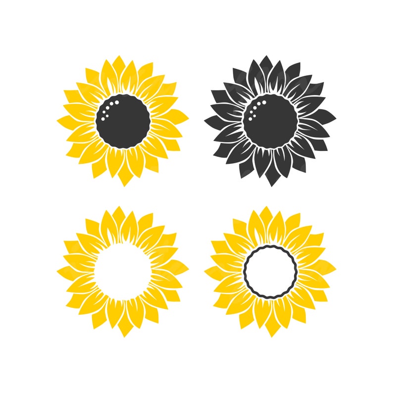 Free Free 58 Sunflower Monogram Frame Svg SVG PNG EPS DXF File