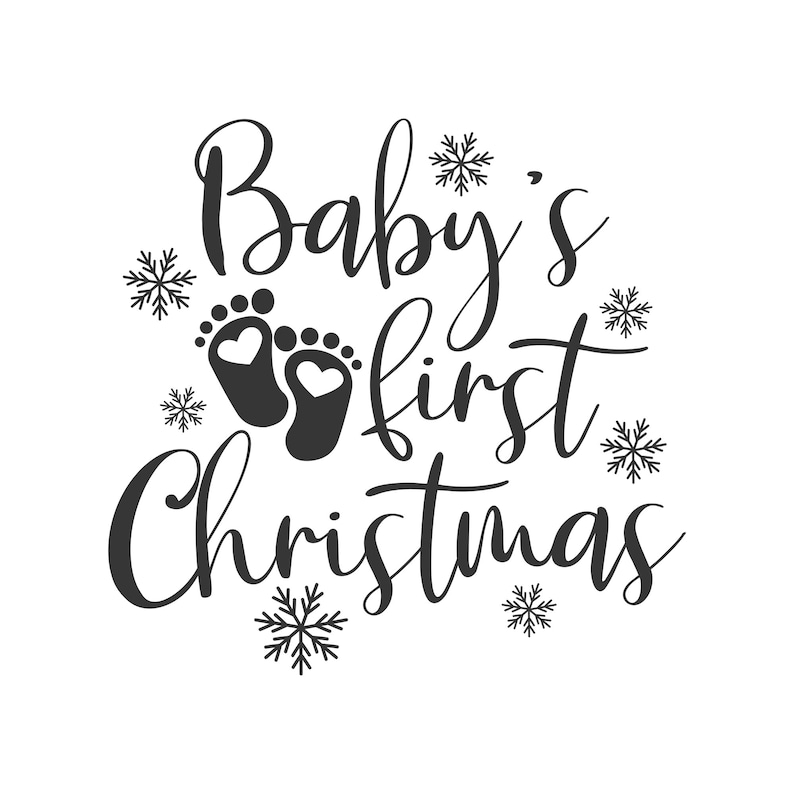 Baby's First Christmas Svg Christmas Svg Baby Svg Png Dxf Etsy Canada