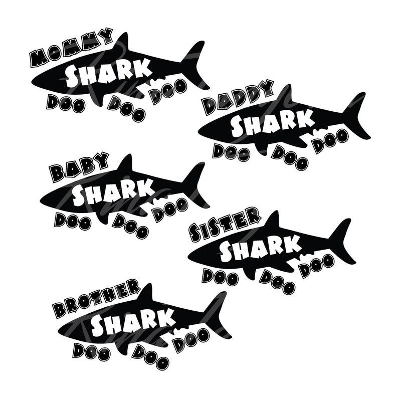 Download Shark Svg Family Shark Doo Doo Doo Clip Art Baby Shark Sublimation Design For Tshirt Bundle Sea World Clip Art Art Collectibles
