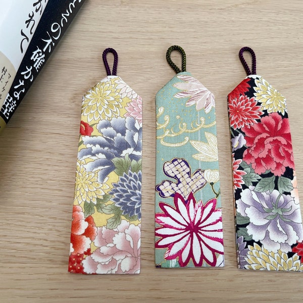 SET OF 3 - Bookmarks using cute Japanese fabrics