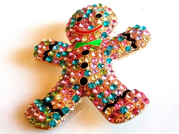 Gingerbread clearance man brooch