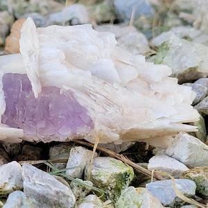 Spanish Fluorite on Barite from Berbes, Spain - Purple Crystals - White Crystals