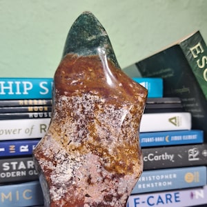 Colorful Cosmic Ocean Jasper Crystal Flame From Madagascar - Crystal Freeform - Heart Chakra Metaphysical Decor