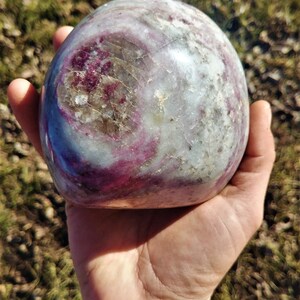 Polished Rubellite Crystal Freeform - Pink Tourmaline In Granite Free Form - Reiki Meditation Crystals - Heart Chakra Stone image 5
