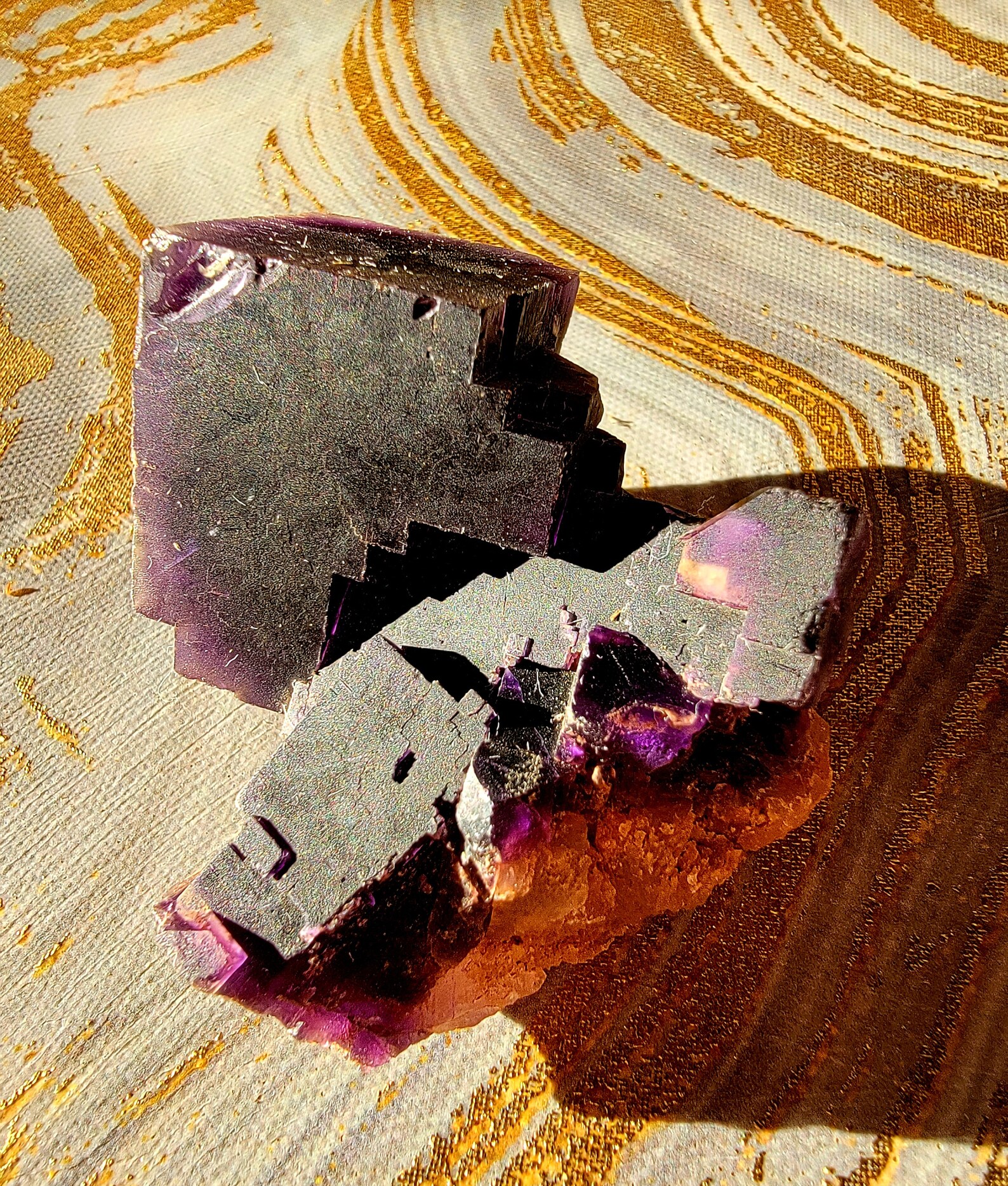 Purple Cave in Rock Fluorite Crystal Hardin County Etsy