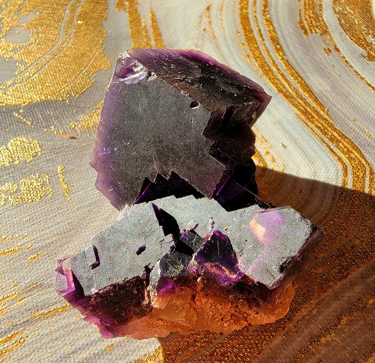 Purple Cave in Rock Fluorite Crystal Hardin County Etsy