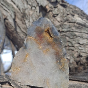 Smokey Iowa Moss Agate - Hand Polished Crystal Freeform - Face Polish Display Specimen