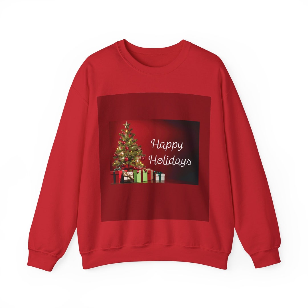 Tree Christmas Sweater Happy Holidays Unisex Heavy Blend™ Etsy