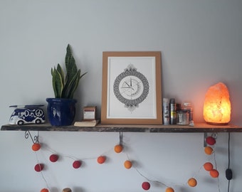 Mandala estilo brújula Lámina artística