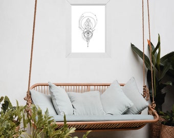 Estilo geométrico Lámina artística