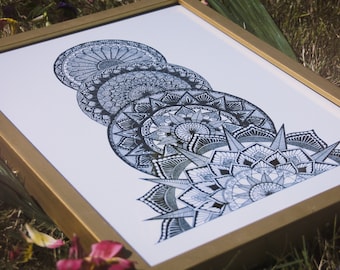 Torre de mandalas Lámina artística