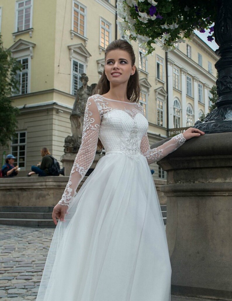 Alternative Wedding Dress Simple Wedding Dress White Maxi Etsy