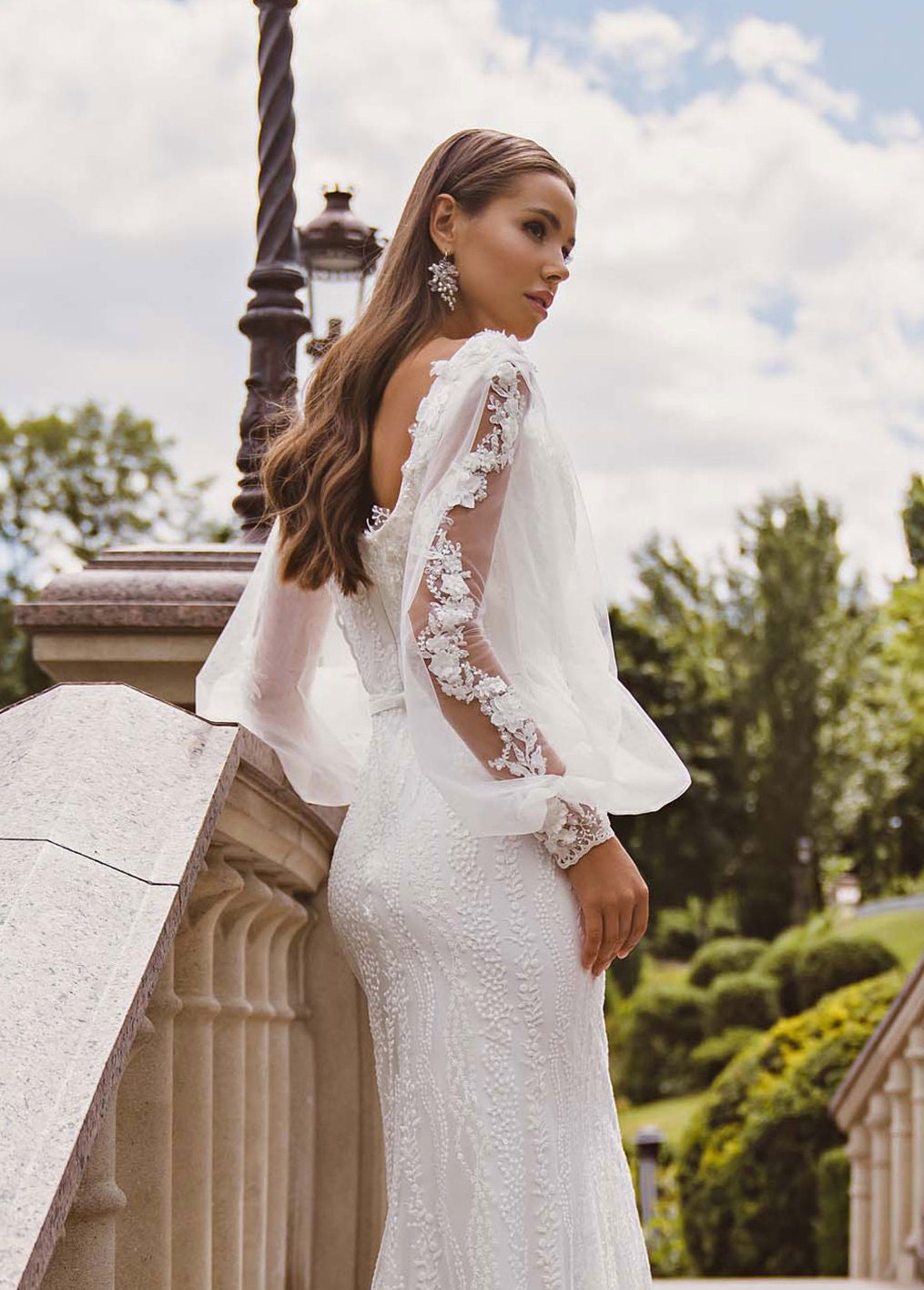 two piece mermaid wedding dress