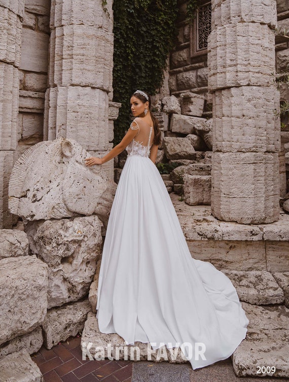 Bohemian Wedding Dress Boho Wedding Dress Wedding Dress Beaded Etsy