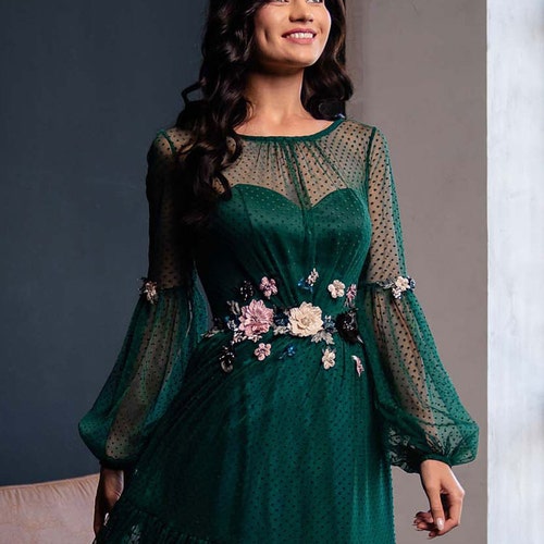 Green Mother of the Bride Dress Corset Plus Size Formal Dress - Etsy