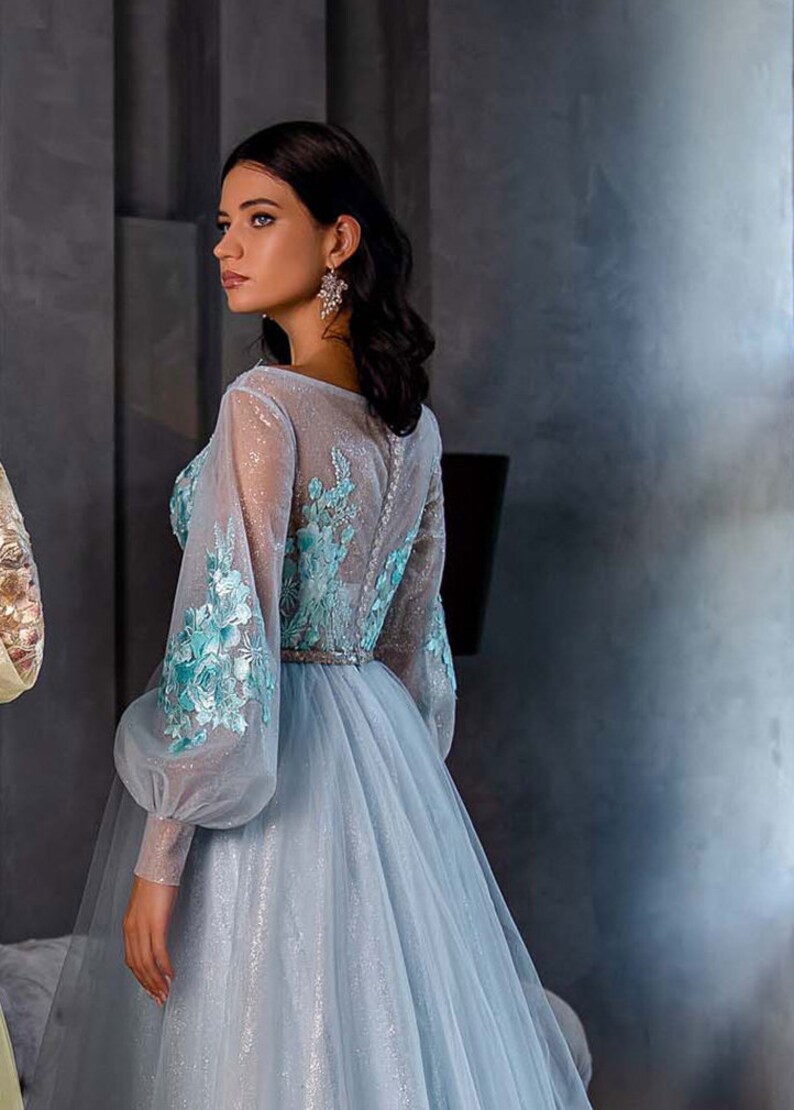 long sleeve tulle