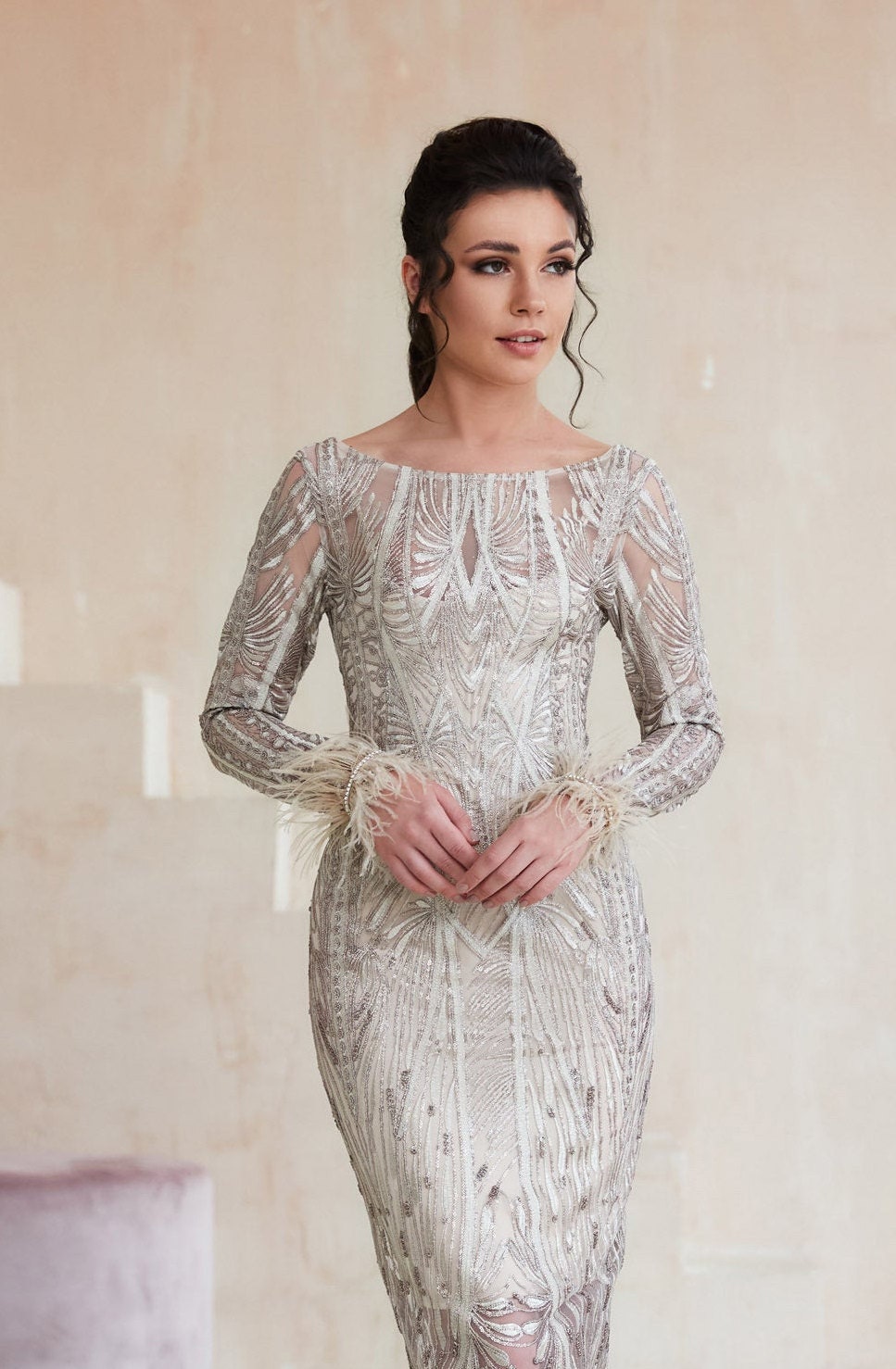 mother of the bride sequin gowns