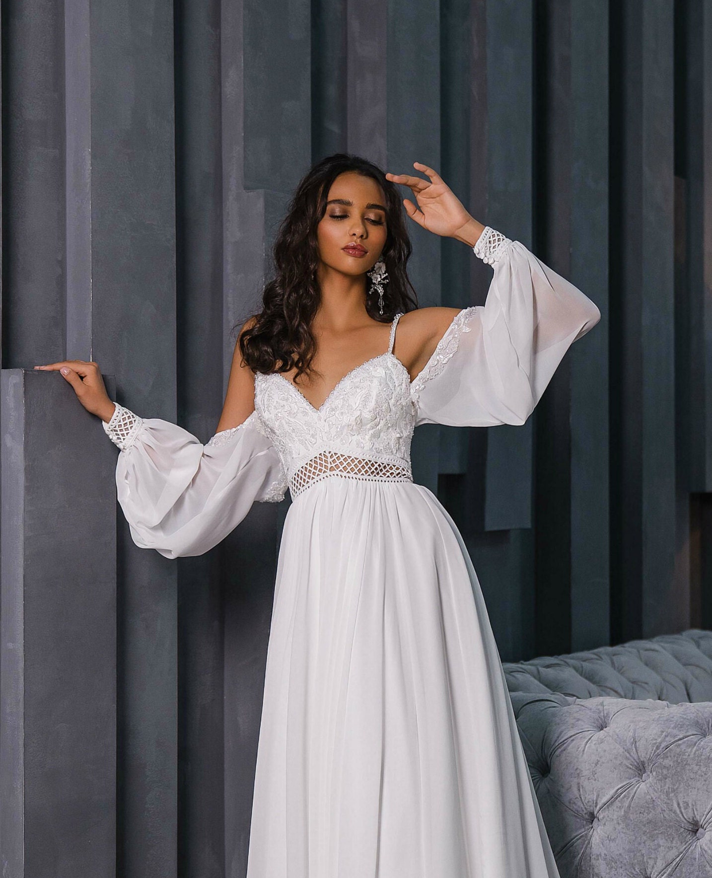 Beach Wedding Reception Dress Long 
