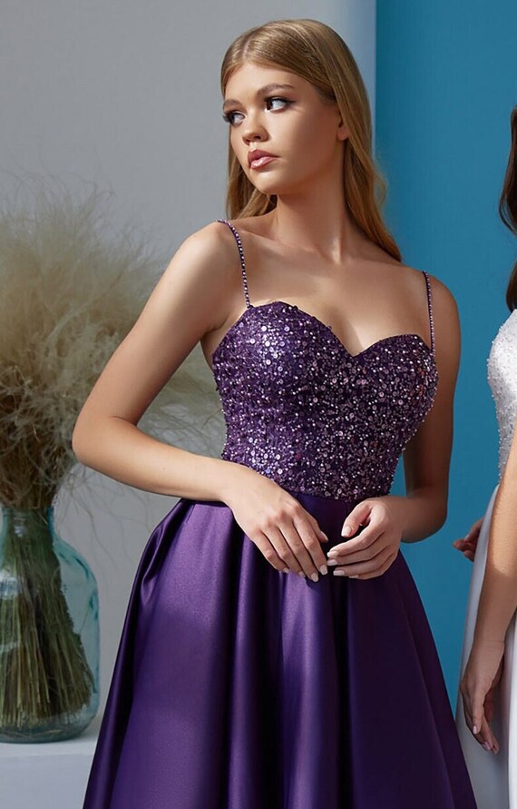 Purple Cocktail Dresses For Weddings